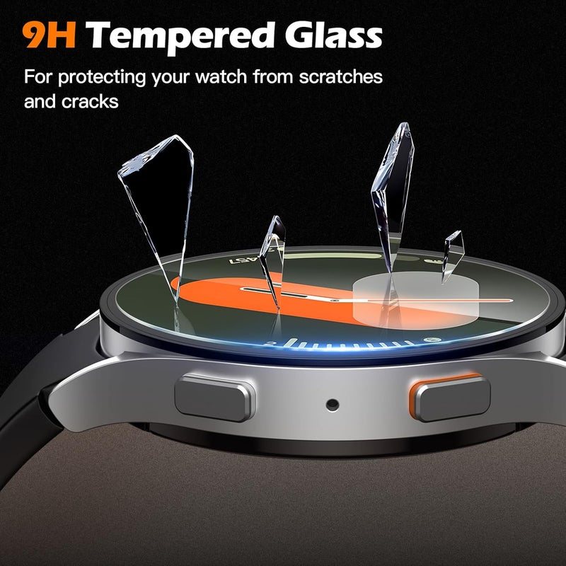 Misxi [3-Pack Tempered Glass Screen Protector with Auto Alignment Tool Kit, Compatible with Samsung Galaxy Watch 7 44mm, Lightweight Ultra-Thin Shockproof Protection for Galaxy Watch7, Clear - Image 4